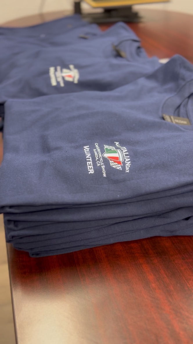 Finished custom volunteer shirts produced by EYPStudio